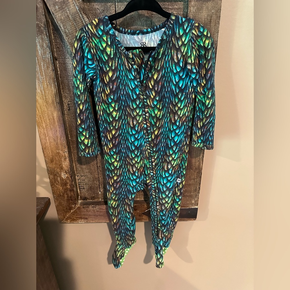 Bums and Roses Mother of Dragons Footie Onsie
